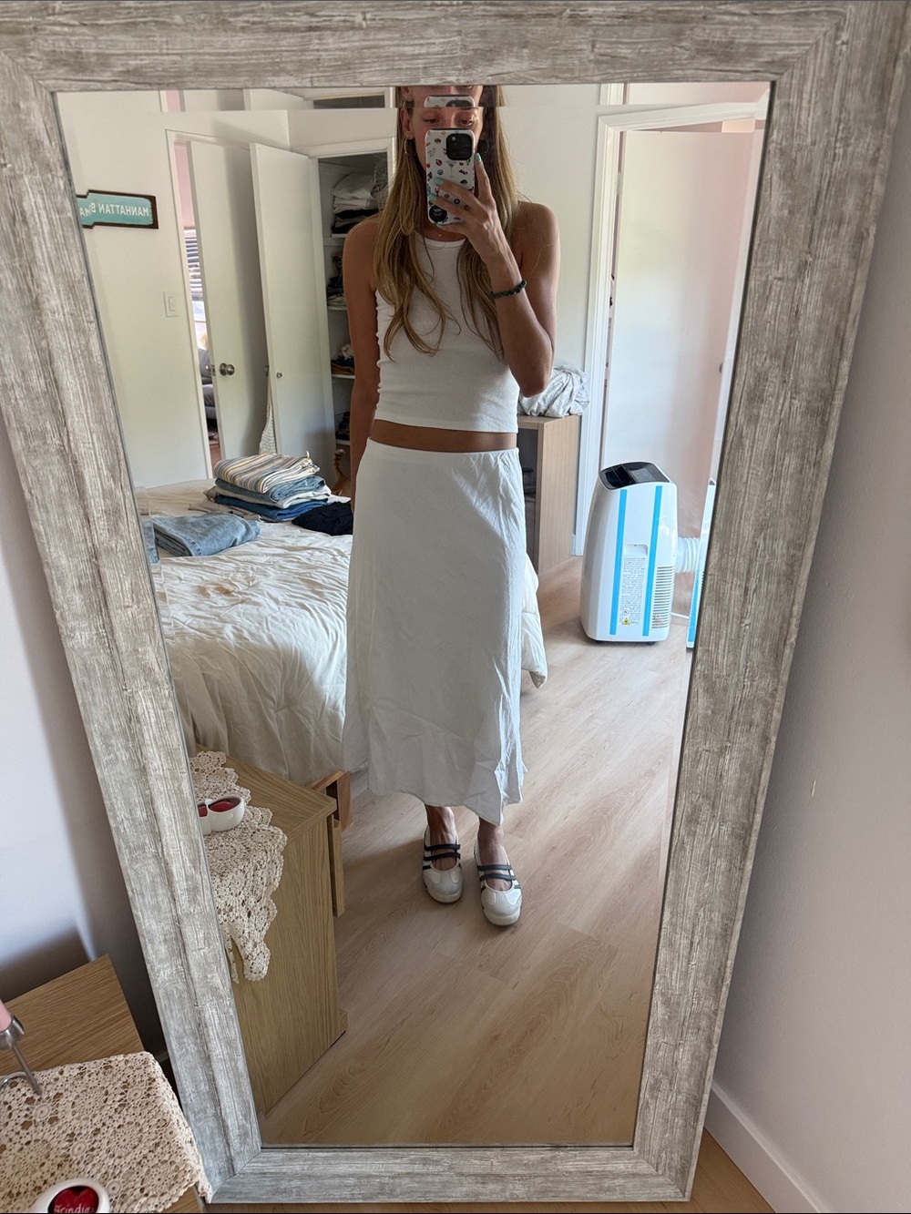 NIC+ZOE White Maxi Skirt - Minimal A-Line Silhouette